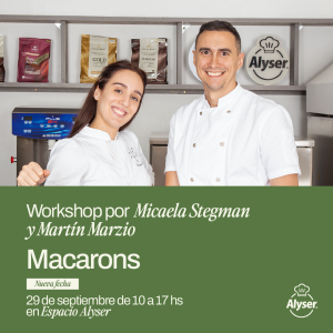 Workshop Macarons 29/09 con Micaela Stegman y Martín Marzio